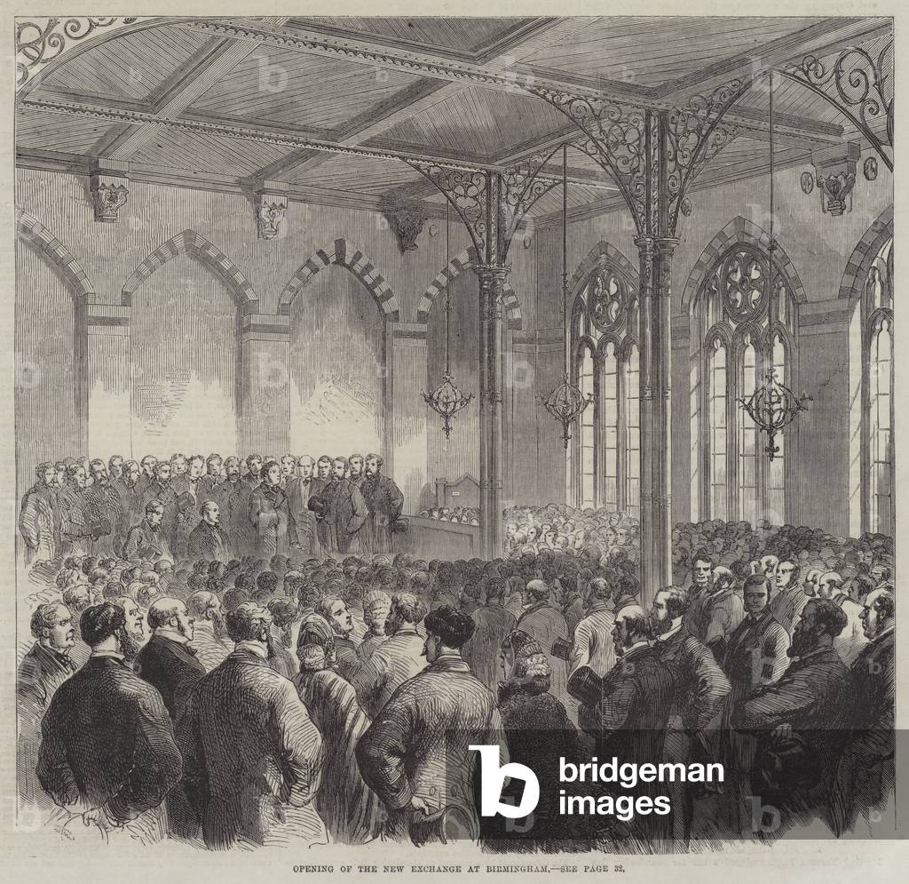 Opening of the New Exchange at Birmingham (engraving)