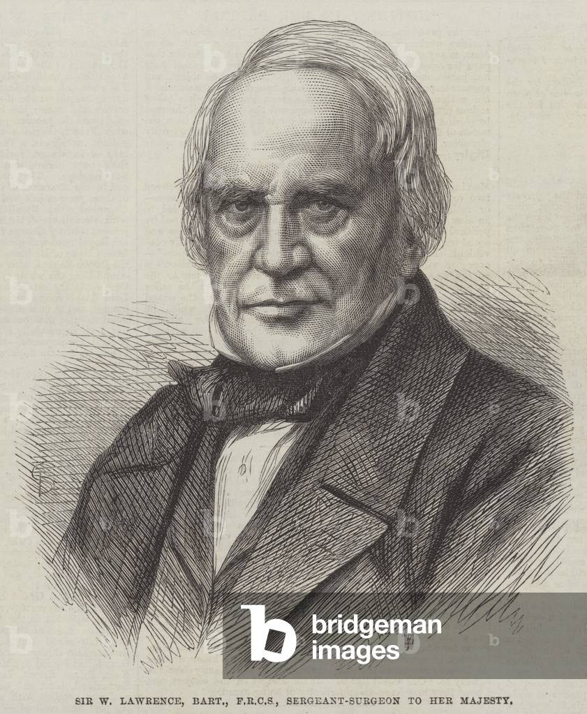 Sir W Lawrence, Baronet, FRCS, Sergeant-Surgeon to Her Majesty (engraving)