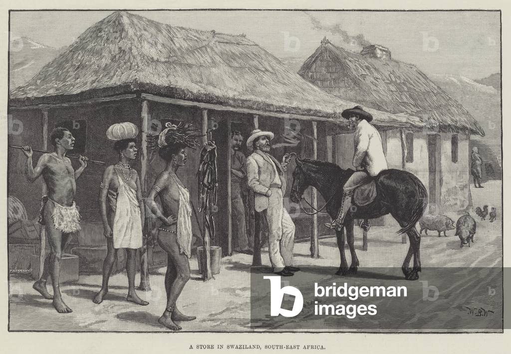 A Store in Swaziland, South-East Africa (engraving)