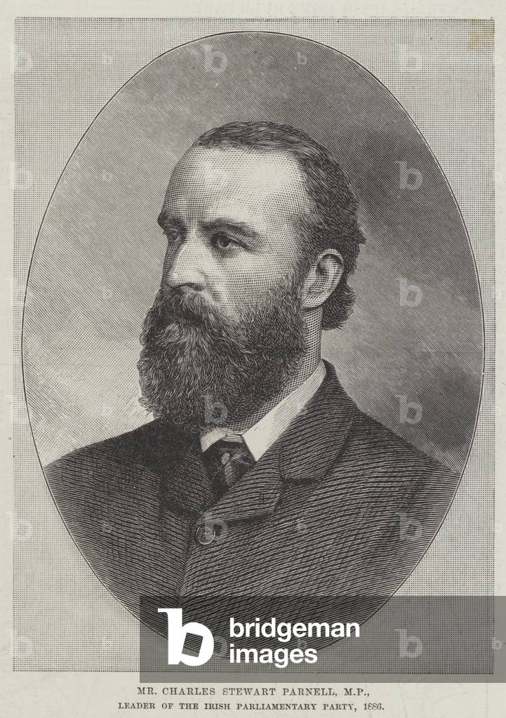 Mr Charles Stewart Parnell, MP, Leader of the Irish Parliamentary Party, 1886 (engraving)