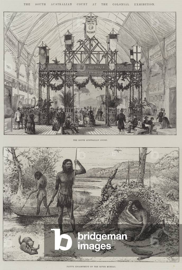 The South Australian Court at the Colonial Exhibition (engraving)