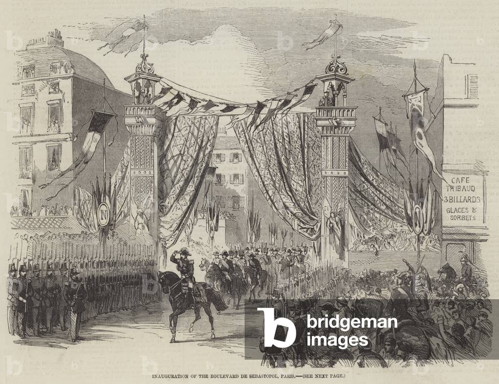 Inauguration of the Boulevard de Sebastopol, Paris (engraving)