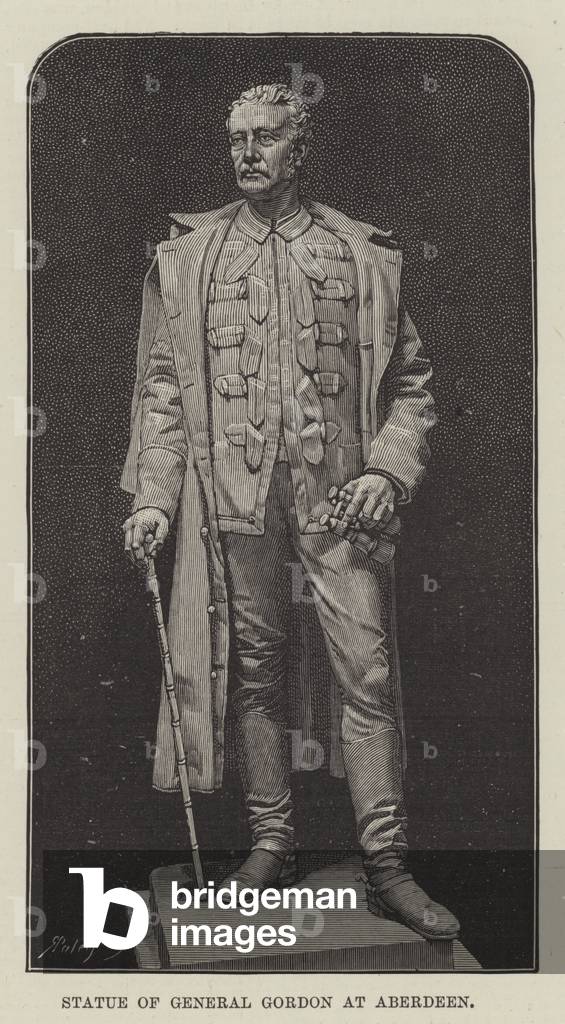 Statue of General Gordon at Aberdeen (engraving)