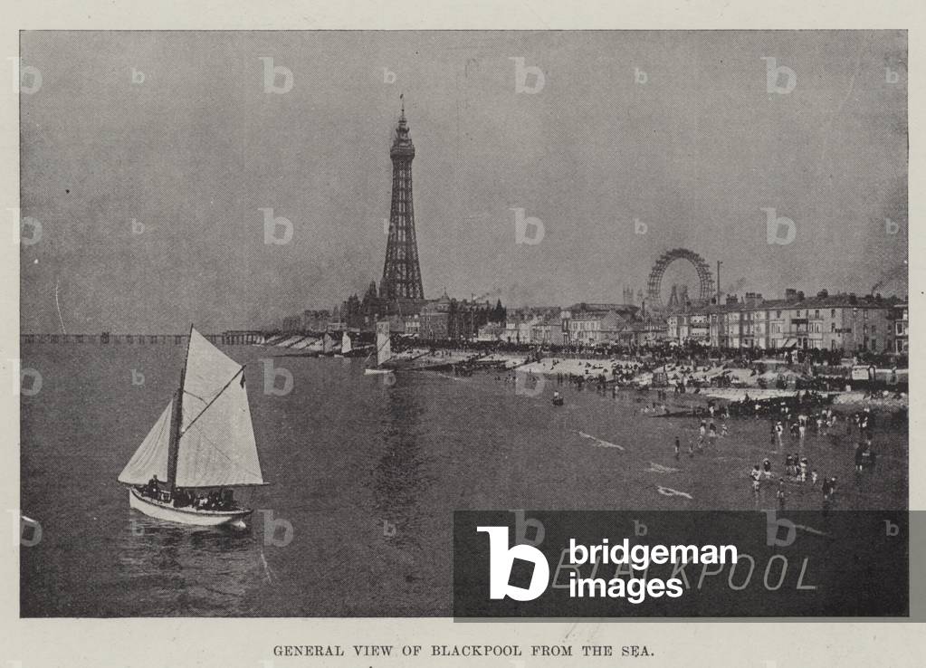General View of Blackpool from the Sea (engraving)