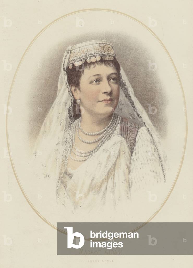 Madame Albani, Prima Donna (colour litho)