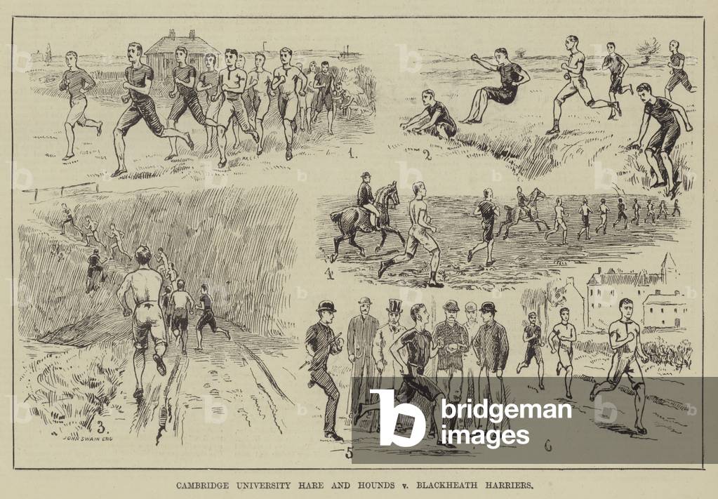 Cambridge University Hare and Hounds v Blackheath Harriers (engraving)