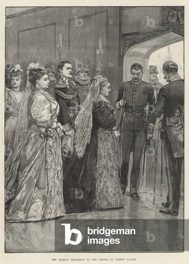 The Queen's Procession to the Chapel, St James's Palace (engraving)
