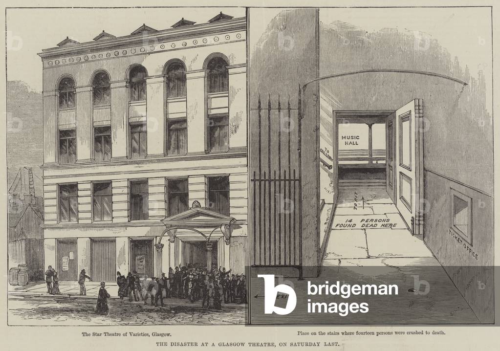 The Disaster at a Glasgow Theatre, on Saturday Last (engraving)