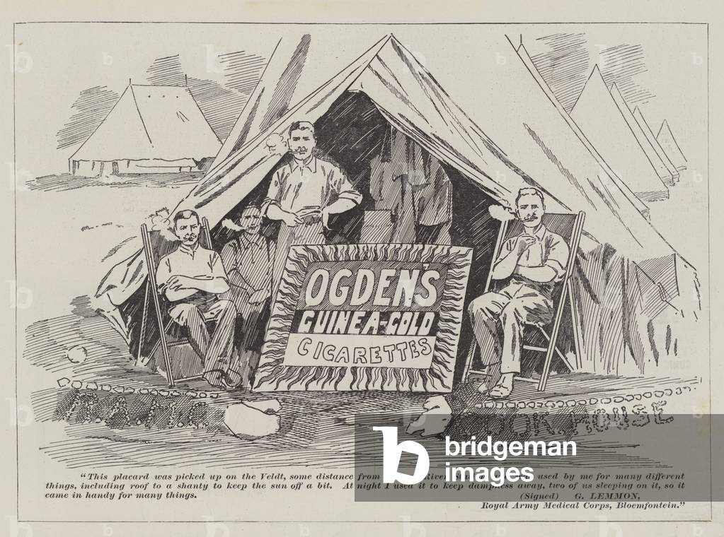 Advertisement, Ogden's Guinea-Gold Cigarettes (engraving)