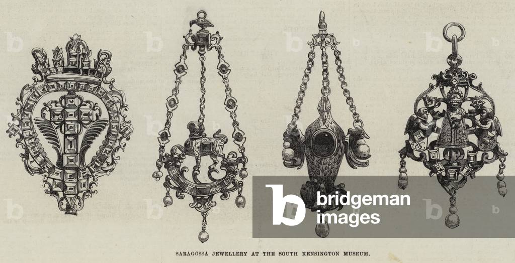 Saragossa Jewellery at the South Kensington Museum (engraving)