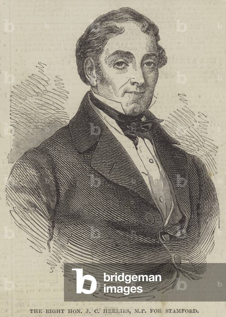 The Right Honourable J C Herries, MP for Stamford (engraving)