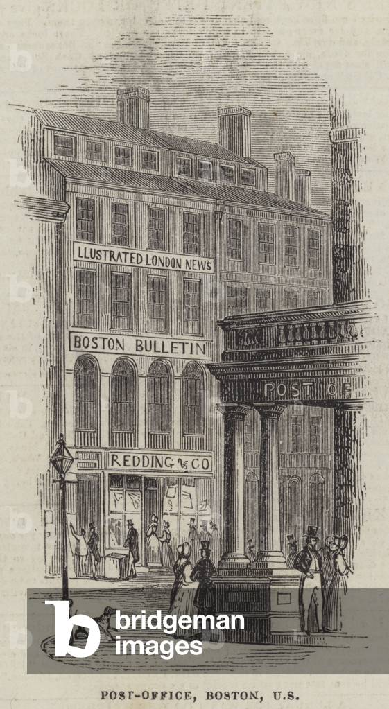 Post-Office, Boston, US (engraving)