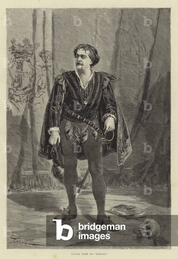 Signor Rossi as Hamlet (engraving)