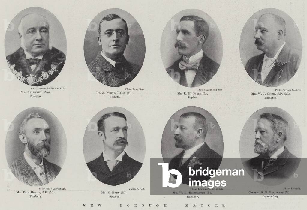 New Borough Mayors (b/w photo)