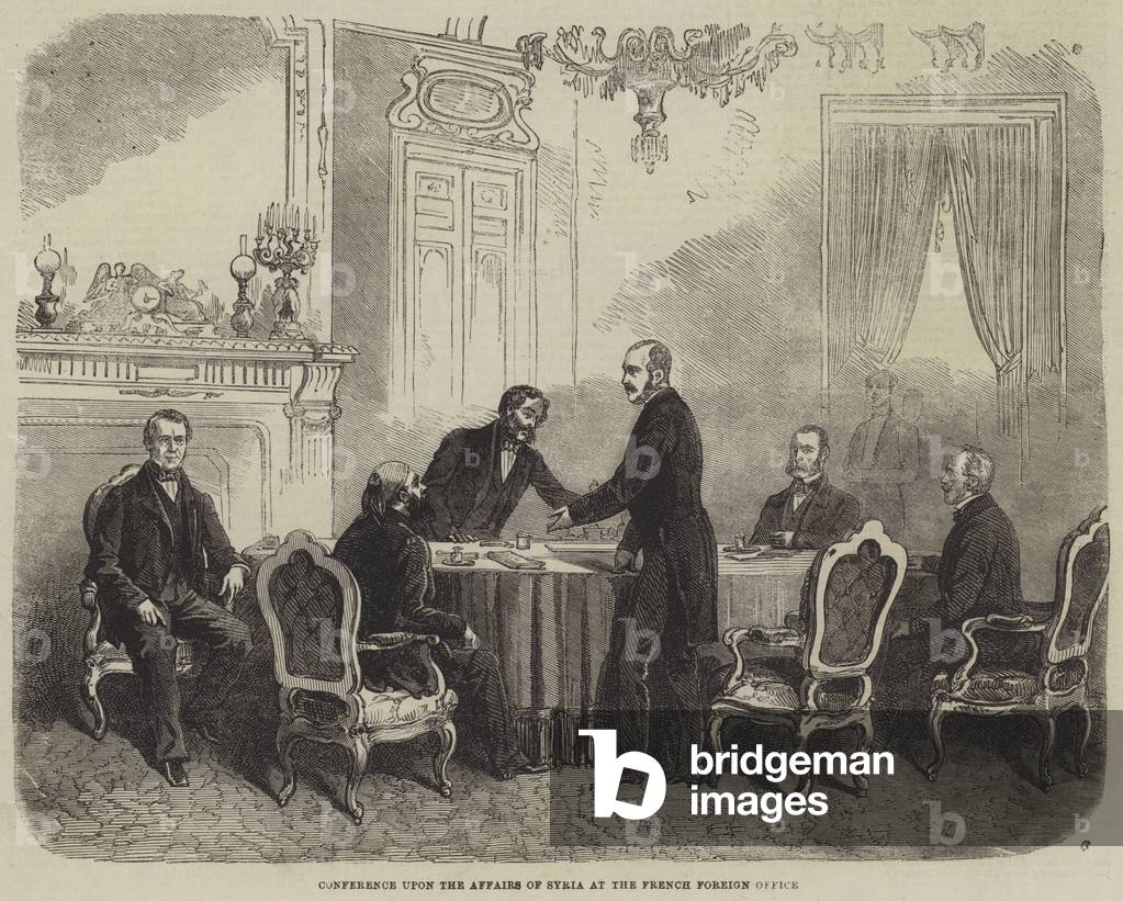 Conference upon the Affairs of Syria at the French Foreign Office (engraving)