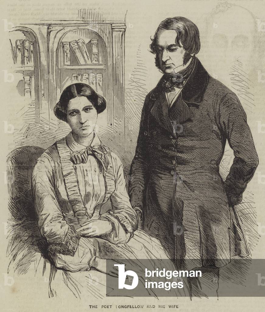 The Poet, Longfellow and his Wife (engraving)