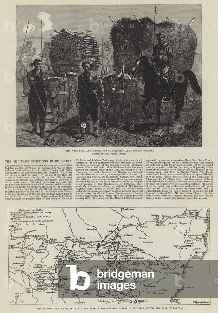 The Military Positions in Bulgaria (engraving)