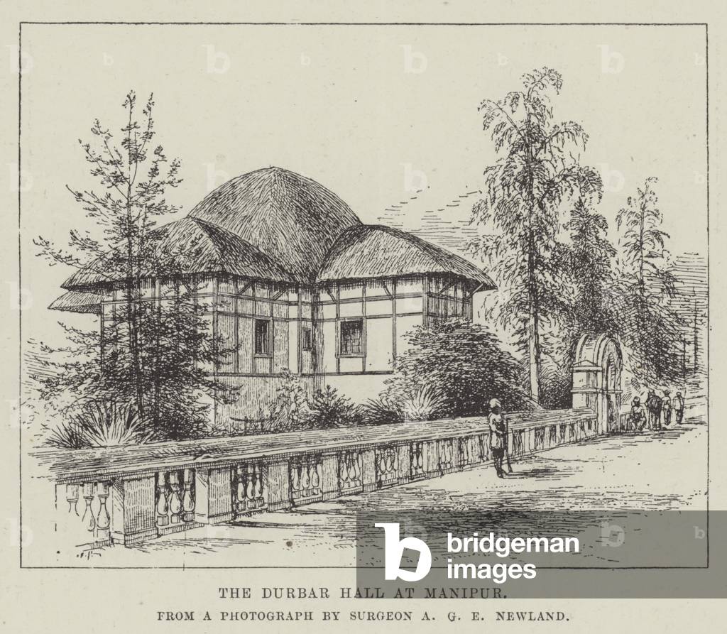 The Durbar Hall at Manipur (engraving)