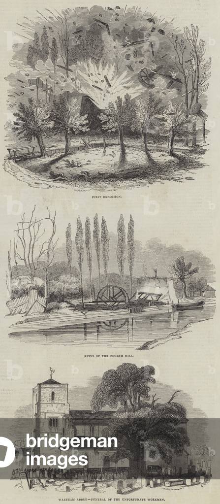 The Explosion at Waltham Abbey (engraving)