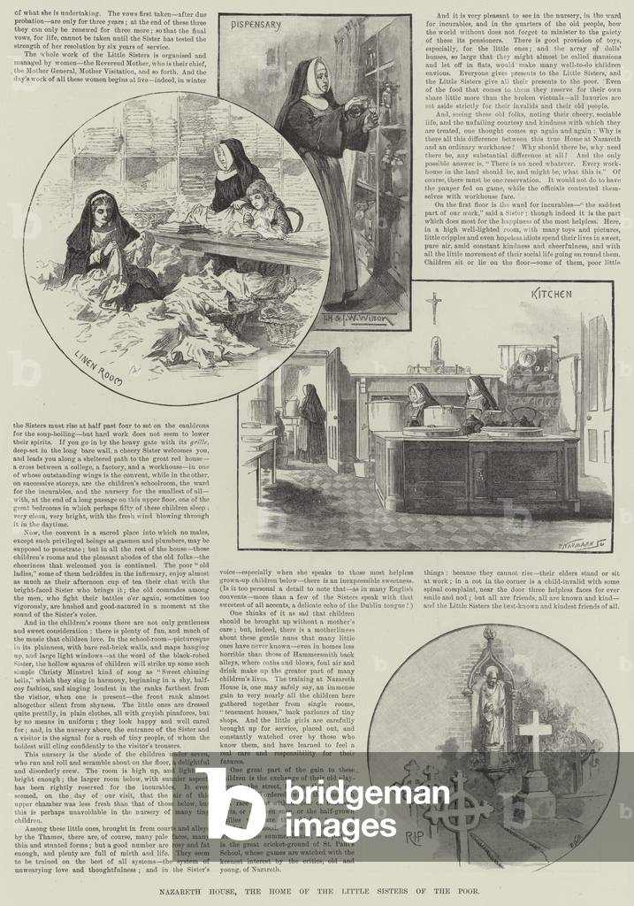 Nazareth House, the Home of the Little Sisters of the Poor (engraving)