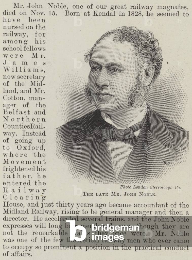 The late Mr John Noble (engraving)