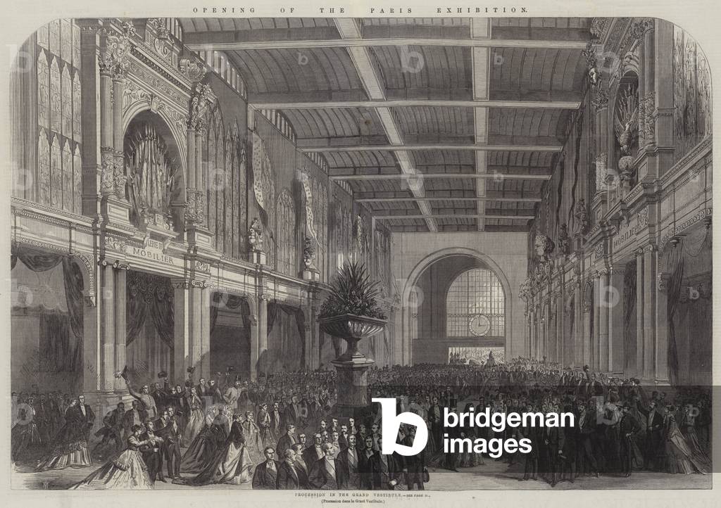 Opening of the Paris Exhibition (engraving)