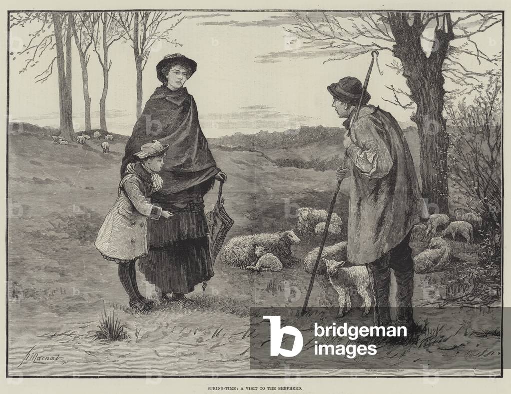 Spring-Time, a Visit to the Shepherd (engraving)