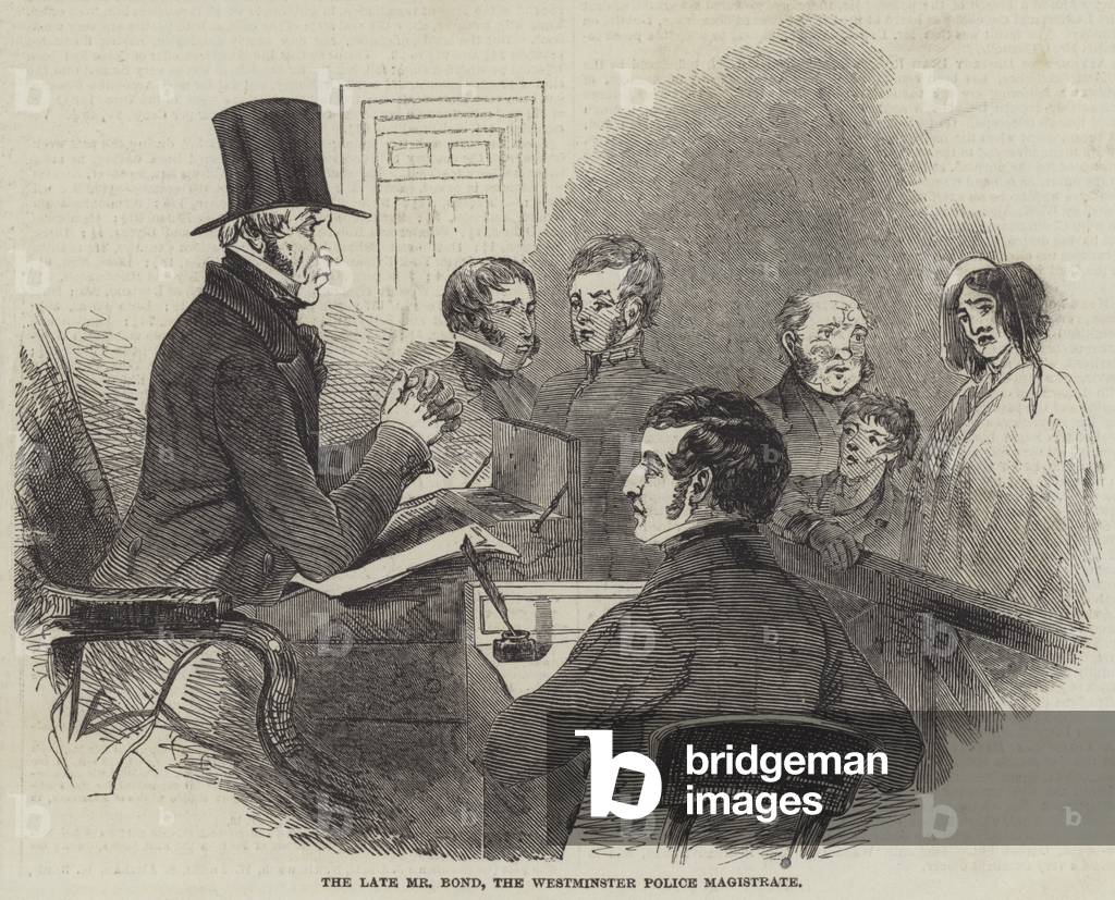 The late Mr Bond, the Westminster Police Magistrate (engraving)