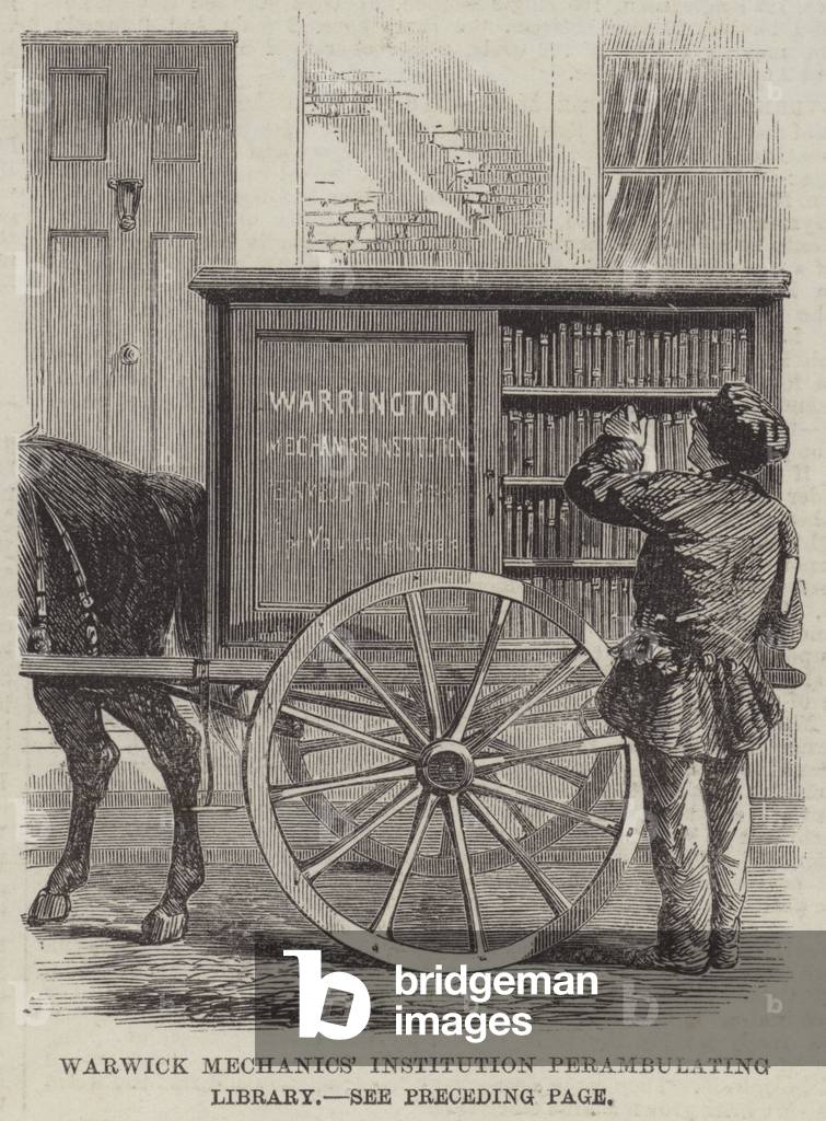 Warwick Mechanics' Institution Perambulating Library (engraving)