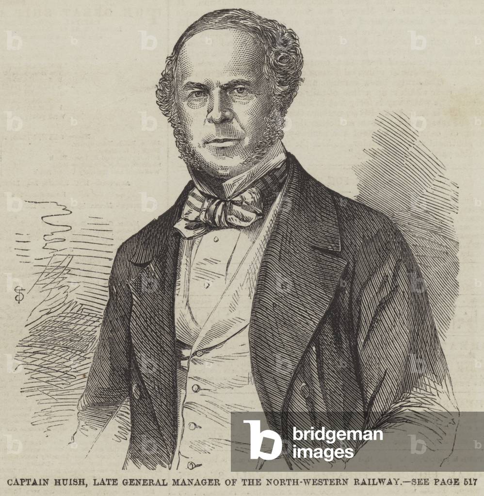 Captain Huish, late General Manager of the North-Western Railway (engraving)