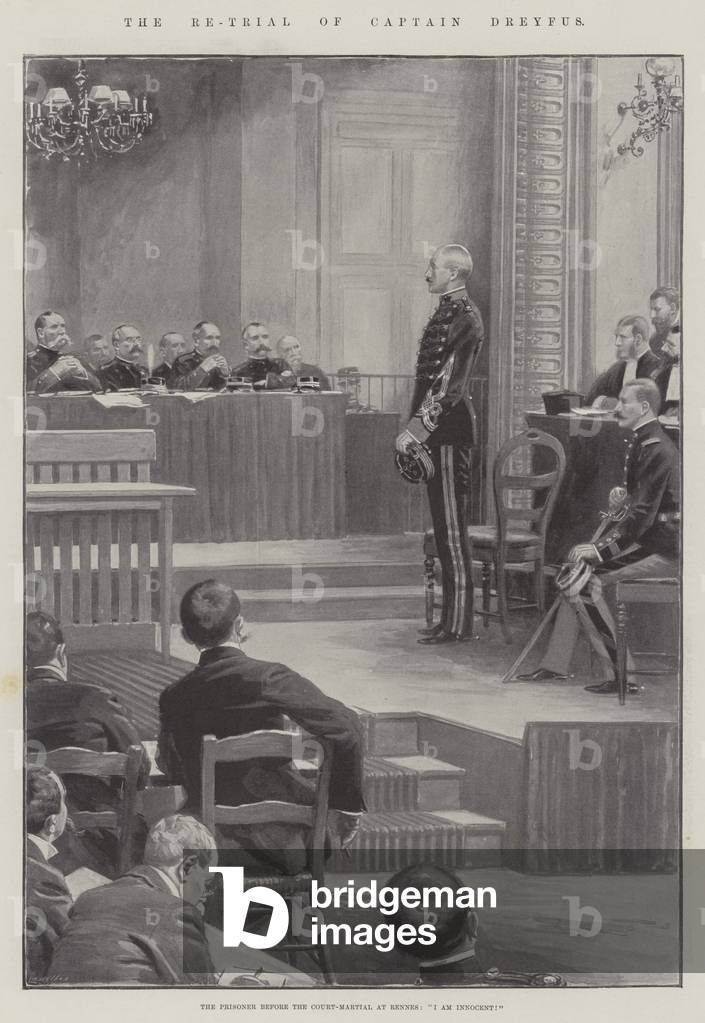The Re-Trial of Captain Dreyfus (litho)