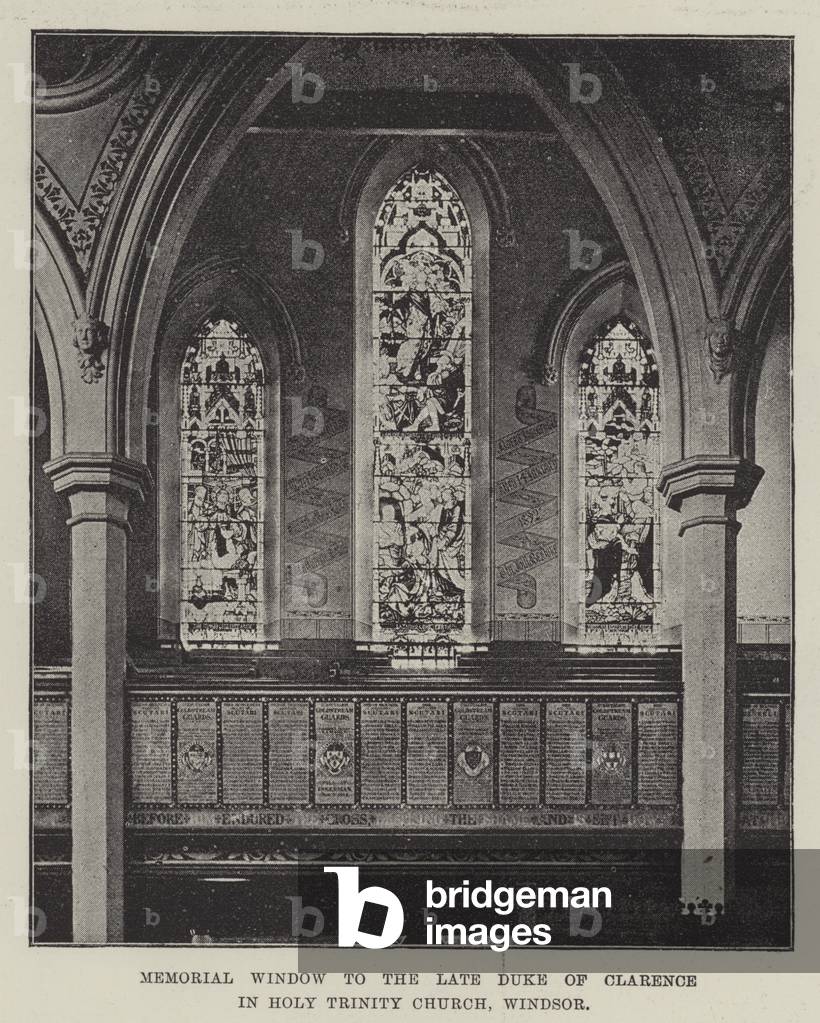 Memorial Window to the late Duke of Clarence in Holy Trinity Church, Windsor (engraving)