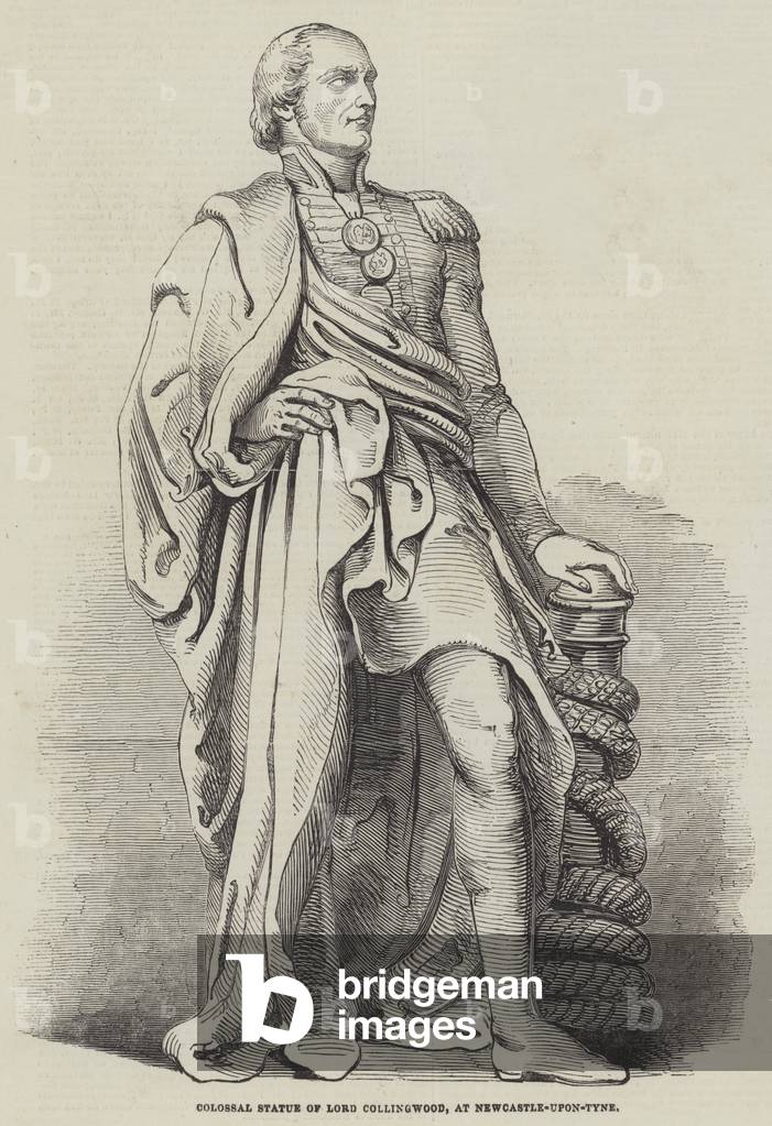 Colossal Statue of Lord Collingwood, at Newcastle-upon-Tyne (engraving)
