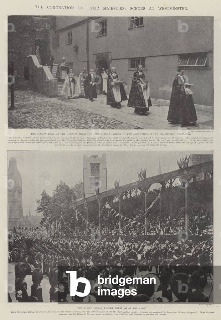 The Coronation of Their Majesties, Scenes at Westminster (engraving)