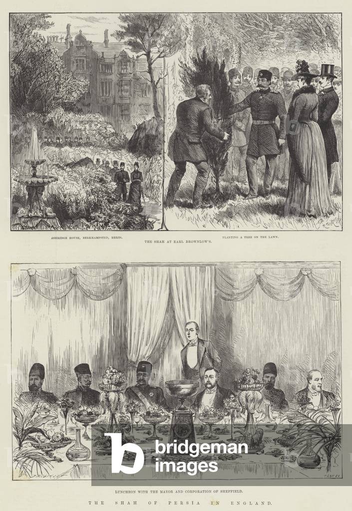 The Shah of Persia in England (engraving)