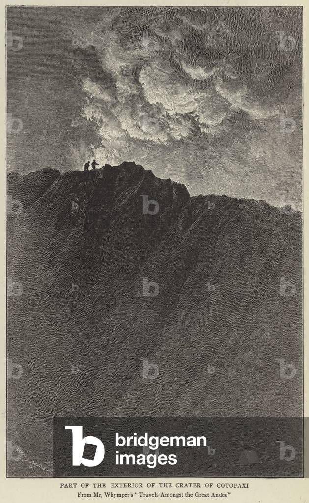 Part of the Exterior of the Crater of Cotopaxi (engraving)