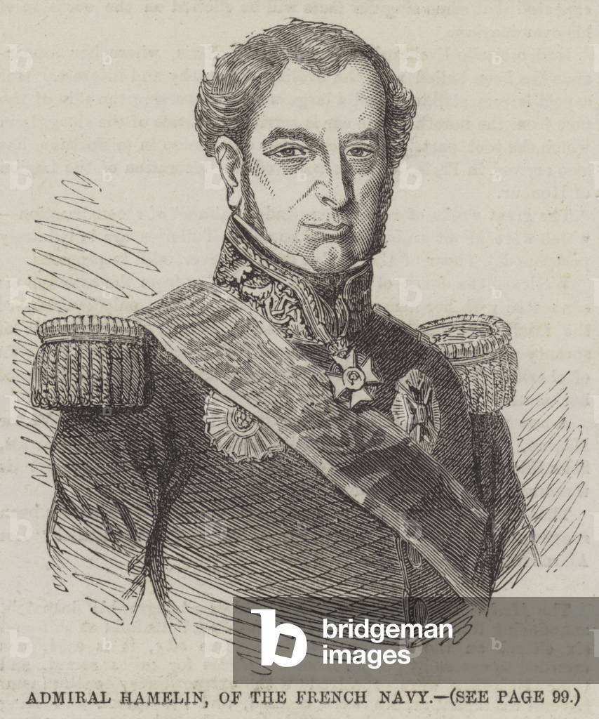 Admiral Hamelin, of the French Navy (engraving)
