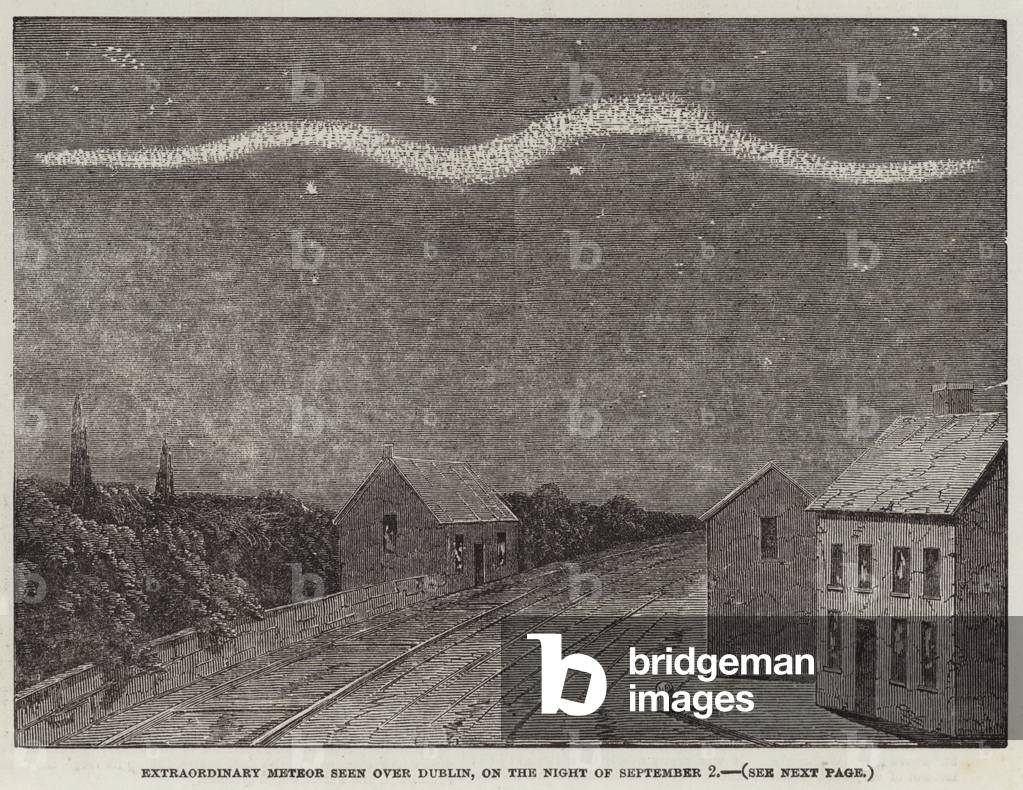 Extraordinary Meteor seen over Dublin, on the Night of 2 September (engraving)