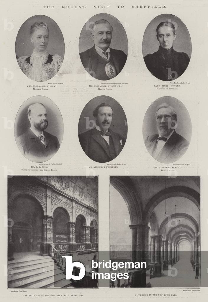 The Queen's Visit to Sheffield (b/w photo)