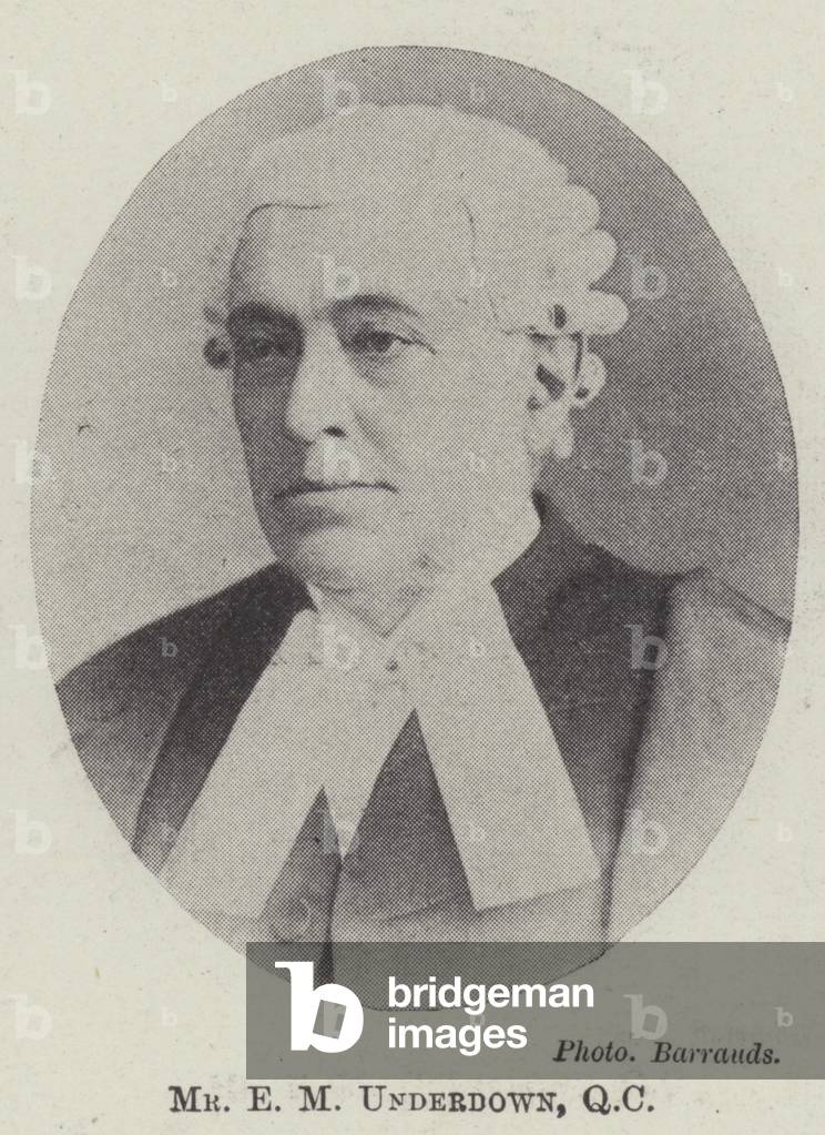 Mr E M Underdown, QC (b/w photo)