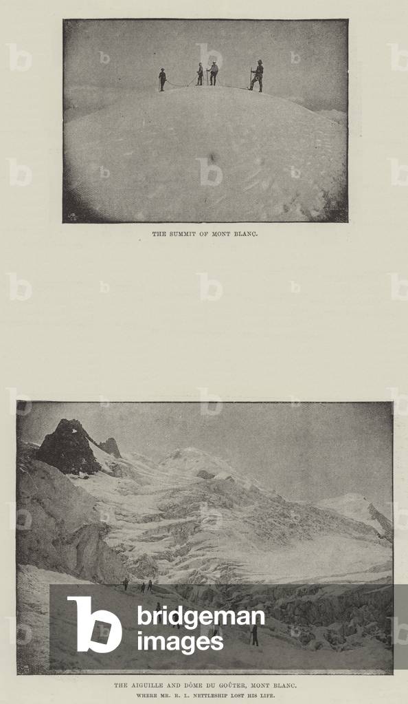 The Ascent of Mont Blanc (b/w photo)