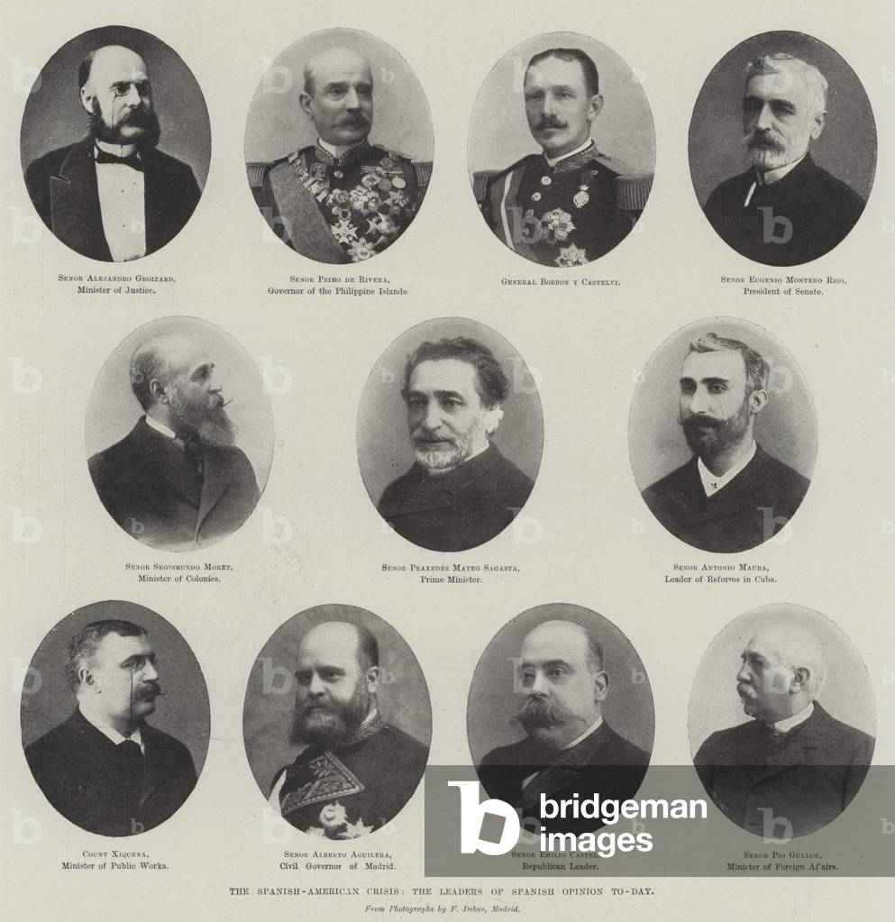 The Spanish-American Crisis, the Leaders of Spanish Opinion To-Day (b/w photo)