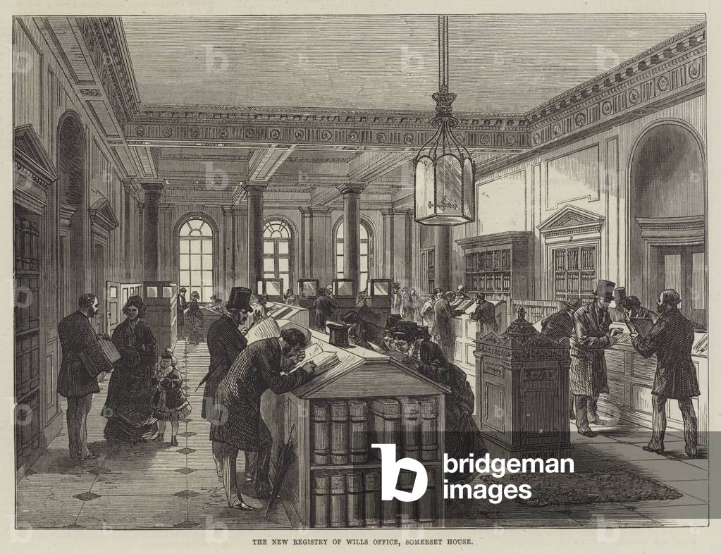 The New Registry of Wills Office, Somerset House (engraving)