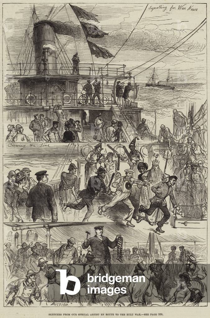 Sketches from our Special Artist En Route to the Zulu War (engraving)