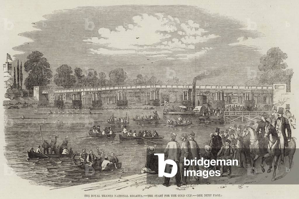 The Royal Thames National Regatta, the Start for the Gold Cup (engraving)