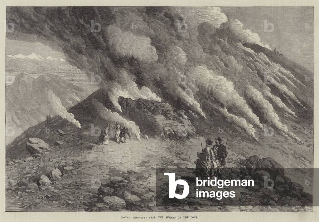 Mount Vesuvius, near the Summit of the Cone (engraving)