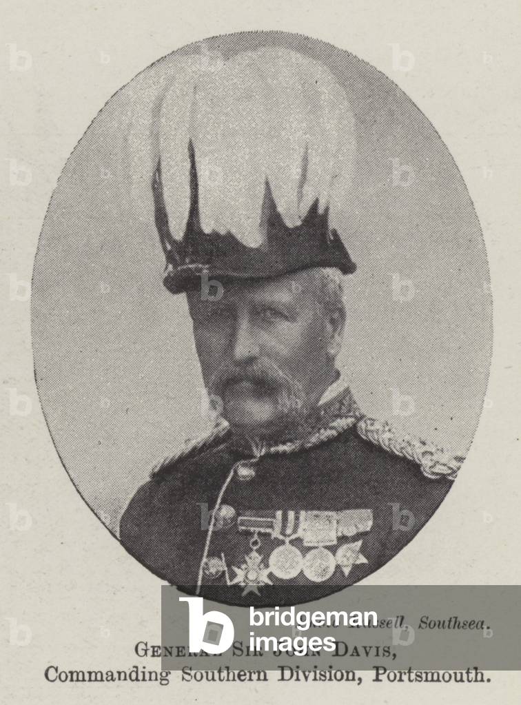 General Sir John Davis, commanding Southern Division, Portsmouth (b/w photo)