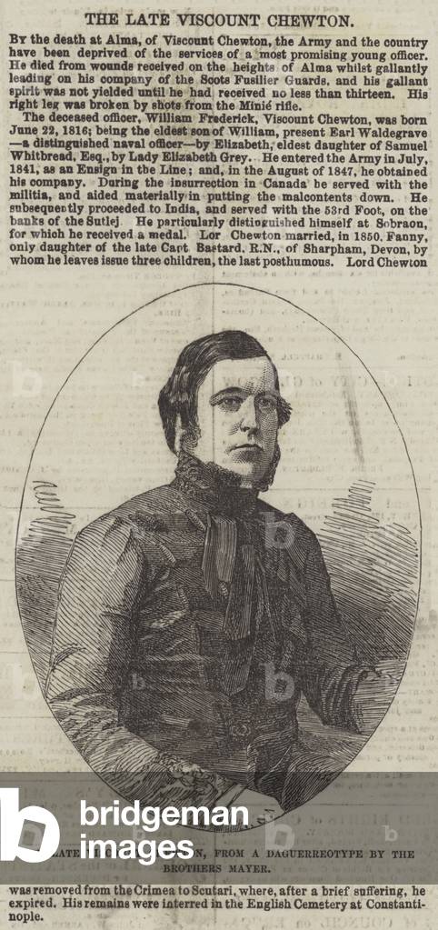 The late Viscount Chewton (engraving)