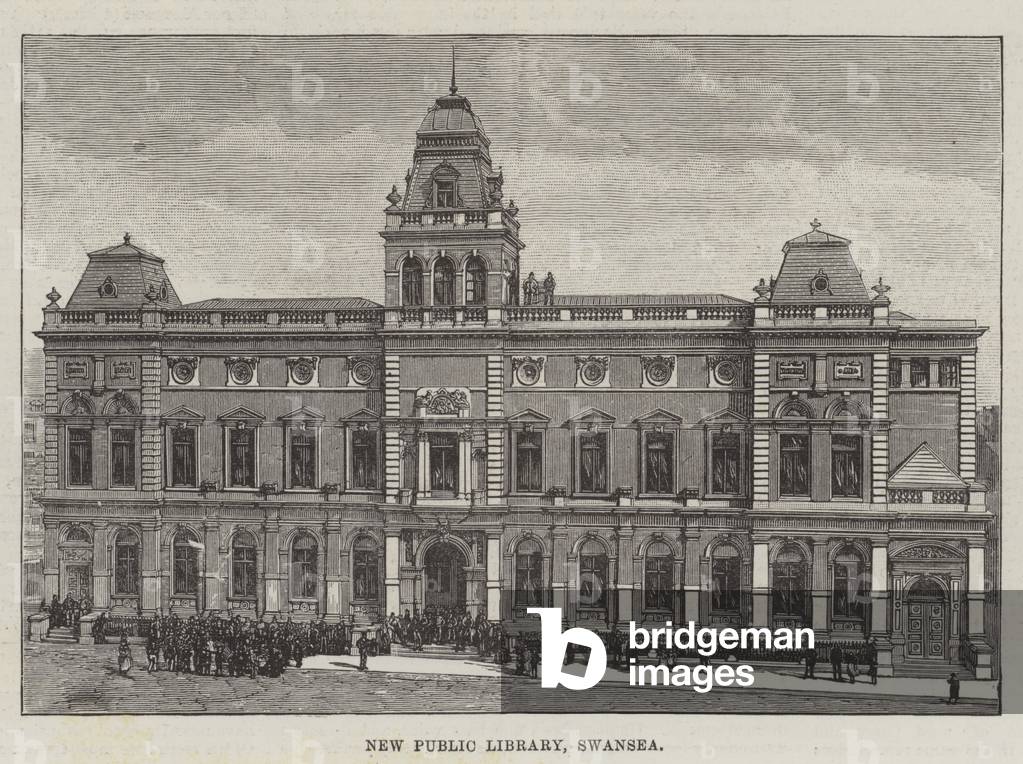 New Public Library, Swansea (engraving)
