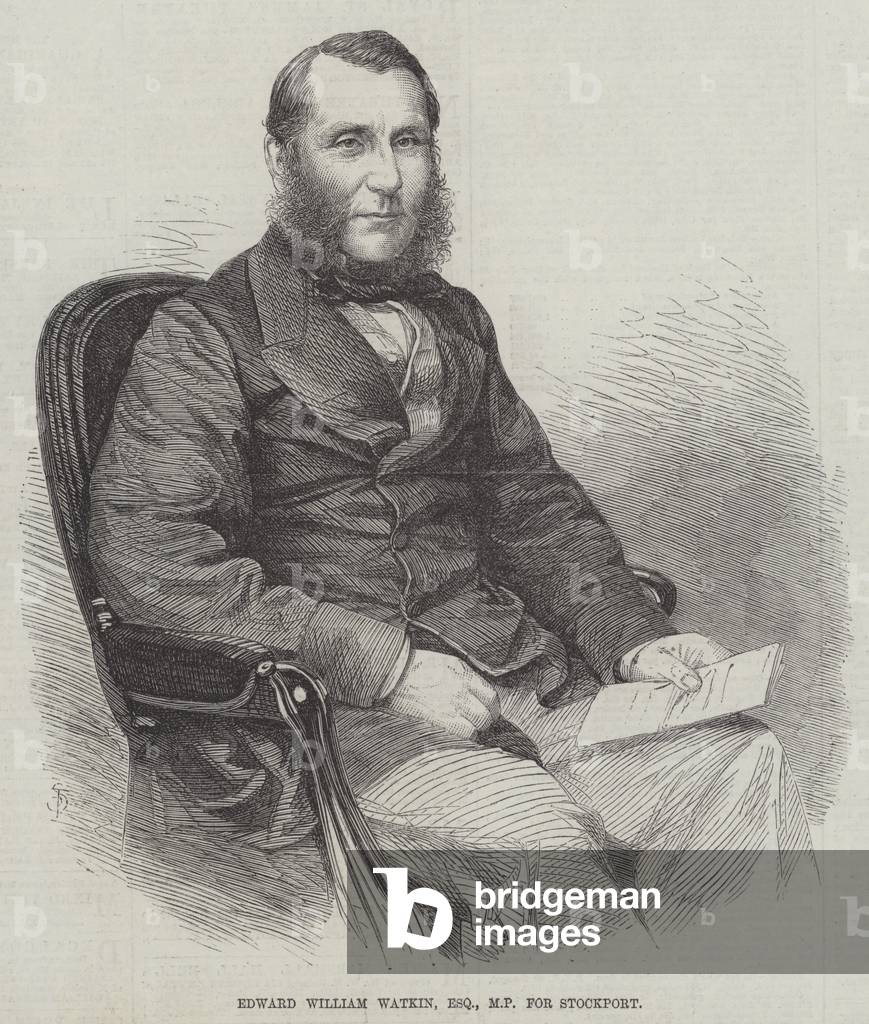 Edward William Watkin, Esquire, MP for Stockport (engraving)